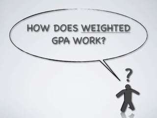 HOW DOES WEIGHTED
   GPA WORK?
 