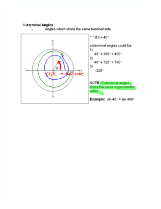 9th sept. comp., supp., coterminal, angles & similar triangles | PDF