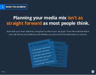 bn.3
Planning your media mix isn’t as
straight forward as most people think.
Start with your main objective, using that to...