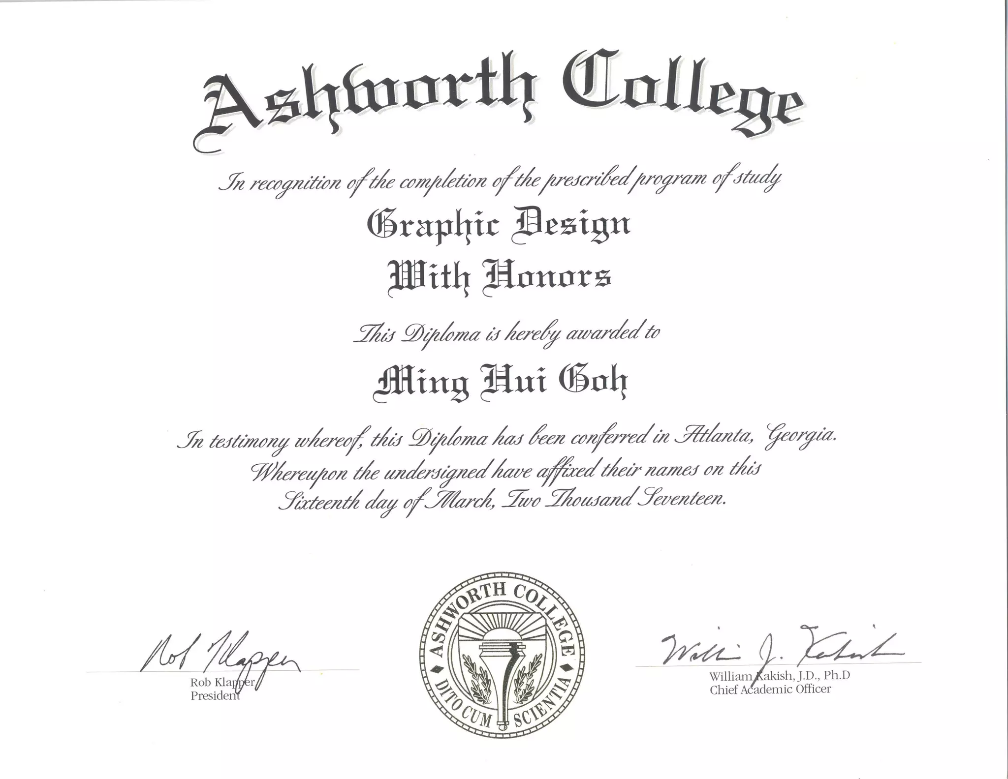 Ashworth College Career Diploma in Graphic Design PDF