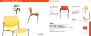 36
a.
b.
c.
Soft touch polyurethane
arms for comfort and
durability
Available as a stool with
either 27” or 30” seat
height
Available with or without
casters or with sled base
Shown: 1210-GT-A18B-SF-US
Available with or without
arms
300 lb weight capacity
Integrated wall saver
frame prevents rear legs
and back from making
contact with walls
1210 guest
1210 GUEST
1210 GUEST
•	Shuttle is available in 11 plastic colors
•	Shuttle is available with either gray or black arms
•	Shuttle is available with optional ganging clips for either arm-to-arm or
armless-to-armless configurations
•	All Shuttle models offer an optional book rack under the seat
•	All Shuttle models can be configured with an optional tablet arm either
left or right
•	Lifetime warranty on structural components
The ultimate plastic utility chair.
a. 1210-GT-A00-SF-AP b. 1210-GT-TLF-BF-AP-BRK
c. 1210-GT-A00-SF-AP
Features
shuttleplastic
shuttle plastic
Quick Ship
Express fabrics ship as fast as
5 business days.
 
