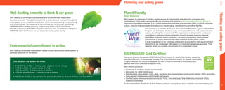 2
Green Statement
9to5 Seating is cognizant of the dire consequences of irresponsible manufacturing processes and
mistreatment of the earth’s resources. We are proactive and resolute in Reducing, Recycling and Reusing
manufacturing-related materials. It is a global perspective endorsed and executed within our local corporate
culture, and one that permeates throughout our warehousing, manufacturing and office facilities.
9to5 Seating is a member of the U.S. Environmental Protection Agency’s WasteWise
Program established to eliminate costly municipal solid waste and select industrial
wastes, benefiting the environment. This organization is designed for companies
committed to reducing the amount and/or toxicity of waste requiring disposal.
WasteWise promotes waste prevention, recycling, composting and purchase/
manufacture of goods that have recycled content or produce less waste.
It is an integral part of our corporate philosophy to provide the right equipment and
education to our employees with regard to environment preserving activities. This
ideology drives our endless commitment to a sustainable future.
Thinking and acting green
9to5 Seating is committed to sustainable and environmentally responsible
business practices. This global perspective is endorsed and executed throughout
every aspect of our corporate culture, and within our warehousing, manufacturing
and office facilities. We are proud to demonstrate our commitment by offering
GREENGUARD Certified products, participating in the U.S. Environmental
Protection Agency’s WasteWise Program, and have been awarded the prestigious
LEED®
NC Gold Certification for our corporate headquarters facility.
9to5 Seating commits to think & act green
Environmental commitment in action
9to5 Seating’s corporate headquarters uses a rooftop photovoltaic panel system to
generate electricity for the facility.
Over 30 years, the system will offset:
•	6,102,370 lbs of CO2
- a leading cause of global climate change
•	4,192 lbs of NO2
- a leading cause of smog
•	1,048 lbs of SO2
- a leading cause of acid rain
•	1,215 lbs of particulates - a leading cause of asthma
6,102,370 lbs of CO2
is equivalent to the amount absorbed by 13 acres of trees over their lifetime
Planet friendly
GREENGUARD Gold Certified
Our entire product line earned GREENGUARD Gold Indoor Air Quality Certification issued by
the GREENGUARD Environmental Institute. The GREENGUARD Indoor Air Quality Certification
Program assures that products designed for use in office environments and other indoor
spaces meet strict chemical emissions limits.
9to5 Seating products:
•	Contribute to healthier interior environments.
•	Add points for LEED Certification.
•	Manufactured using plastic, nylon, steel, aluminum and polypropylene components that are 100% recyclable.
•	Use suppliers that share an earth-friendly philosophy.
•	Certified below chemical emissions limits for TVOC, Formaldehyde, Total Aldehydes, Individual VOCs,
4-phenycyclohexene.
Environmental Data Sheets for all 9to5 Seating products can be found at our web site www.9to5seating.com.
Thinkingandactinggreen
 