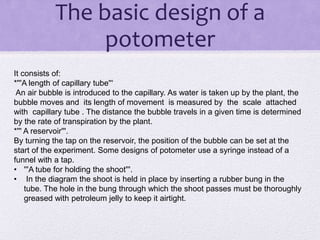 Potometer Design 9_ Transport in Plants.ppt