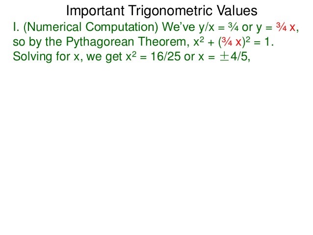 9 Trigonometric Functions Via The Unit Circle Nat
