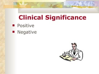 Clinical Significance Positive  Negative 