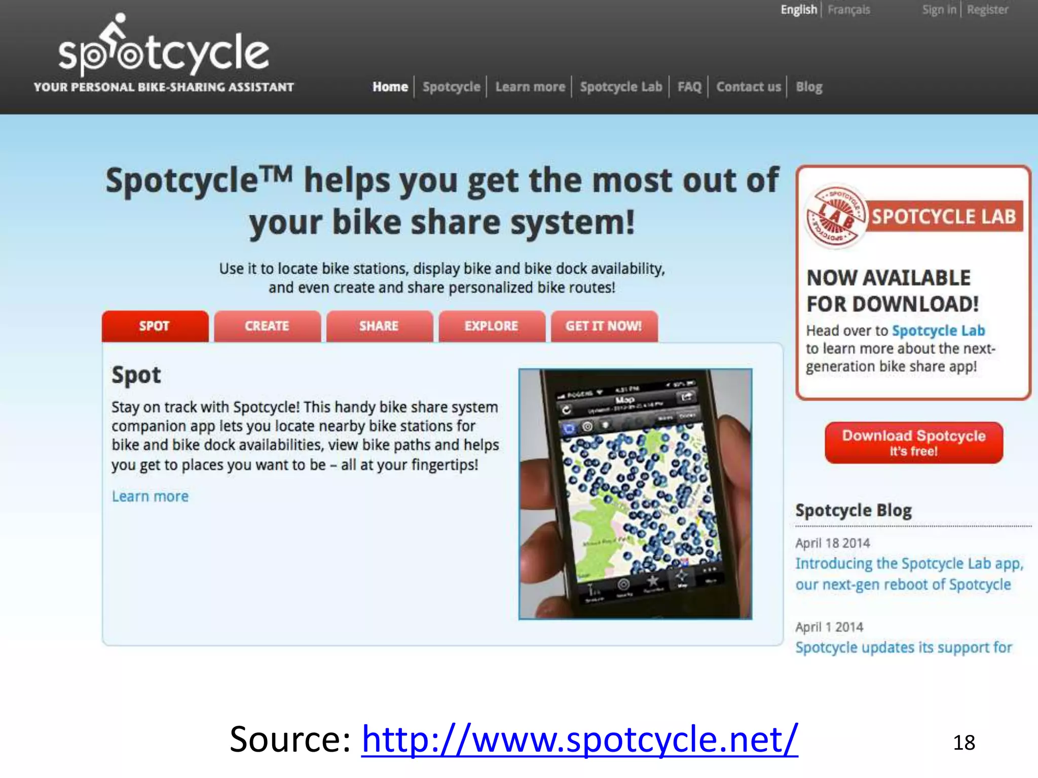 Source: http://www.spotcycle.net/ 18
 