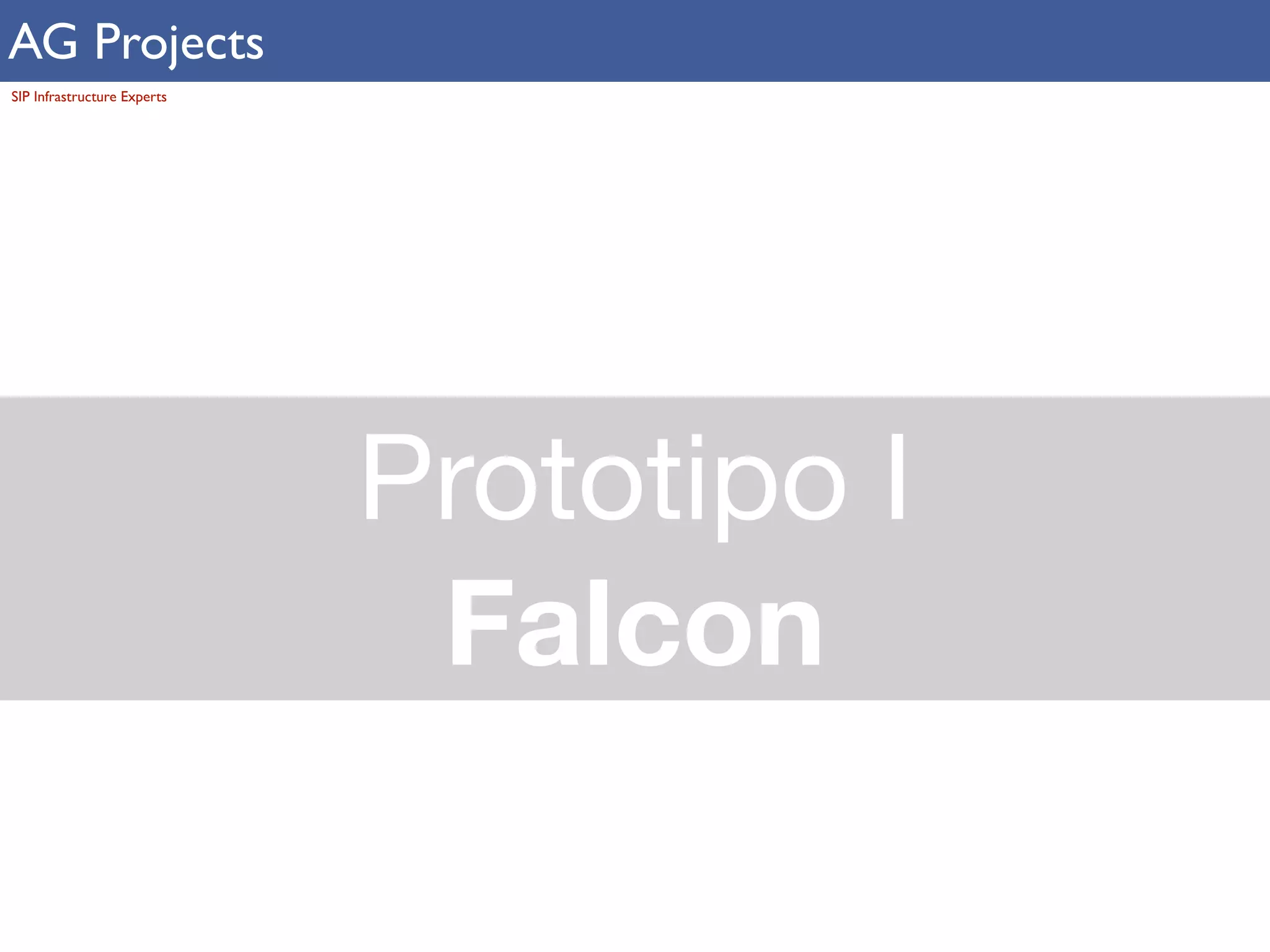 AG Projects 
SIP Infrastructure Experts 
Prototipo I 
Falcon 
 