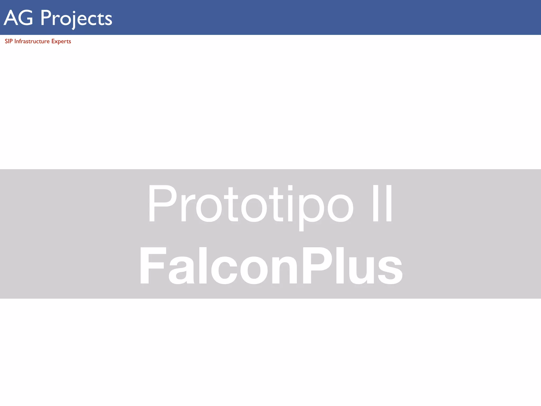 AG Projects 
SIP Infrastructure Experts 
Prototipo II 
FalconPlus 
 