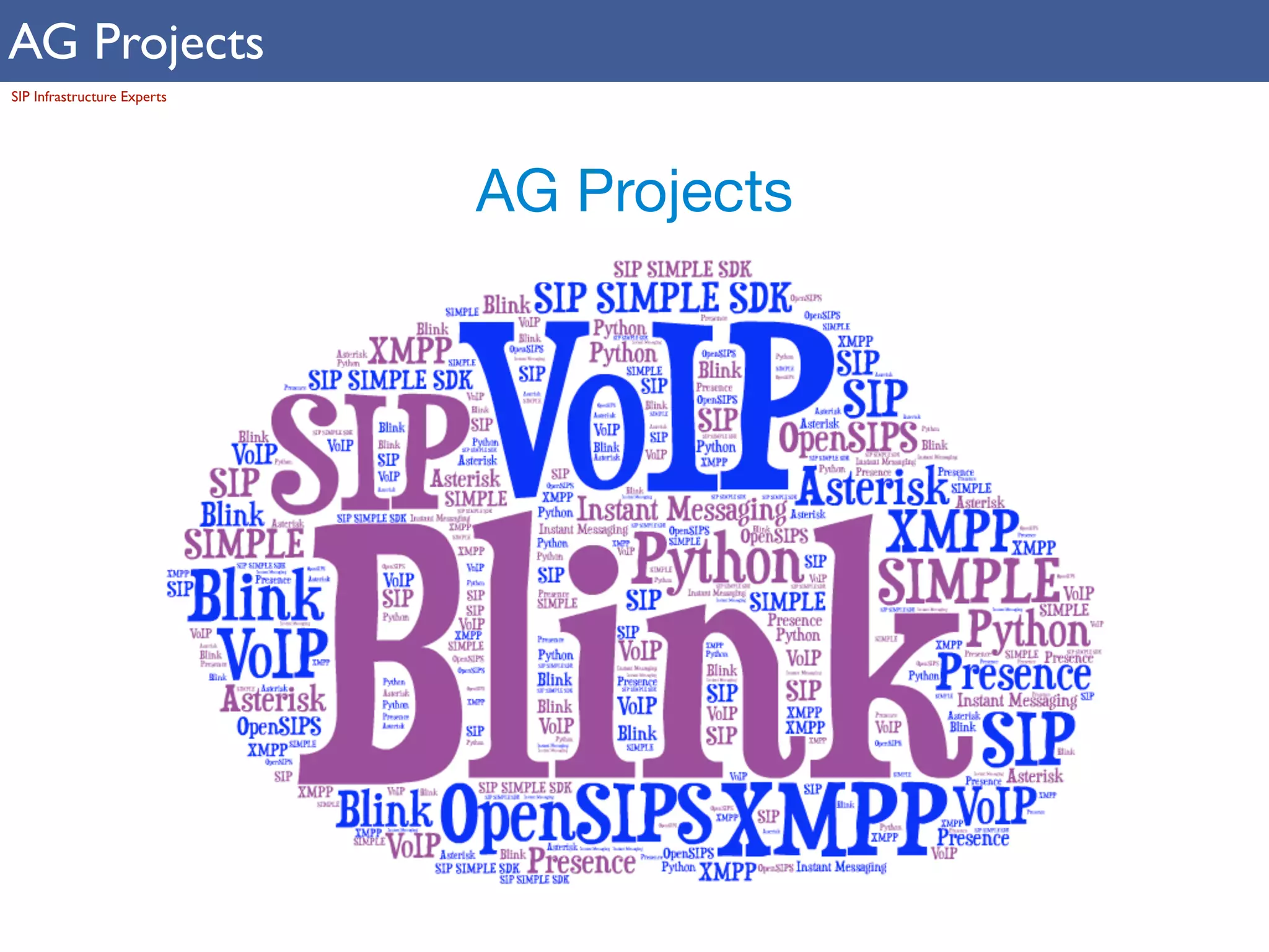 AG Projects 
SIP Infrastructure Experts 
AG Projects 
 