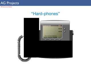 AG Projects 
SIP Infrastructure Experts 
“Hard-phones” 
 