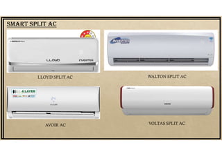 SMArT SpLIT AC
LLOYD SPLIT AC WALTON SPLIT AC
AVOIR AC VOLTAS SPLIT AC
 
