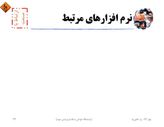 ‫ﻣﺮﺗﺒﻂ‬ ‫اﻓﺰارﻫﺎي‬ ‫ﻧﺮم‬
‫ﺑﻬﺎر‬94-‫ح‬.‫اﻋﻠﻤﻲ‬‫ﻧﻴﺎ‬‫ﺳﻨﮓ‬ ‫ﺧﻮاص‬ ‫آزﻣﺎﻳﺸﮕﺎه‬)‫ﺳﻮم‬ ‫وﻳﺮاﻳﺶ‬(34
 