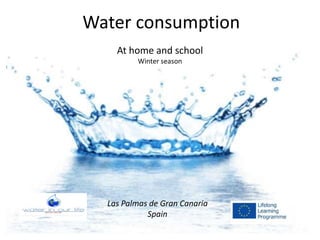 Water consumption
At home and school
Winter season
Las Palmas de Gran Canaria
Spain
 