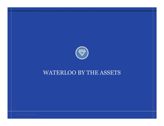 WATERLOO BY THE ASSETS
W A T E R L O O • I N V E S T M E N T P R O S P E C T U S 14
 