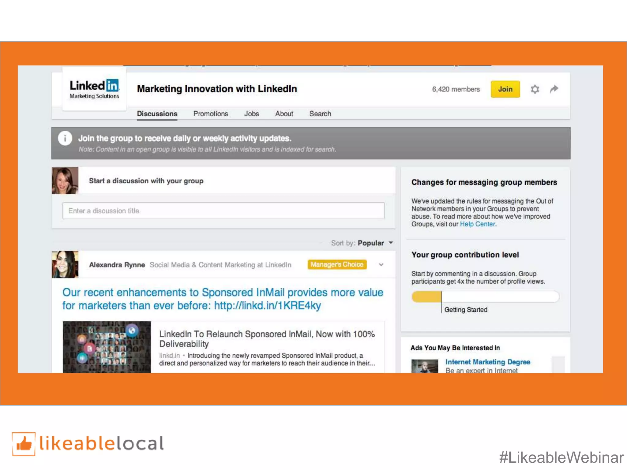#LikeableWebinar
 