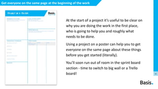 11
Get everyone on the same page at the beginning of the work
At the start of a project it’s useful to be clear on
why you...