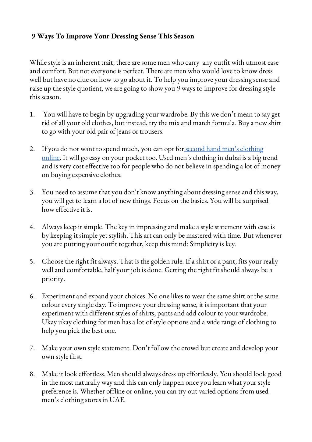 9 ways to improve your dressing sense this season