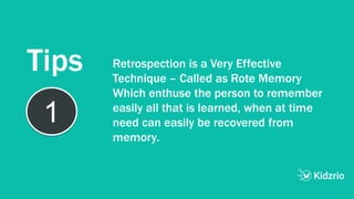 9 Tips to Master Your Memory Power | PDF