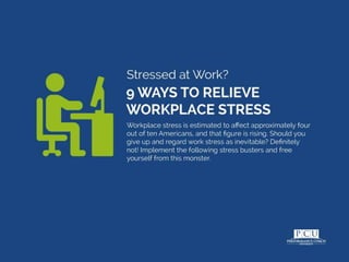 9 Ways to Relieve Workplace Stress