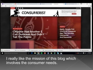 I really like the mission of this blog which
involves the consumer needs.
 