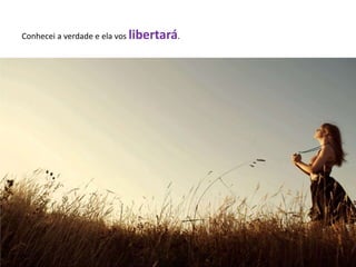 Conhecei a verdade e ela vos libertará.
 