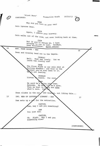 9.11 First Born   Call sheets day 5-8 
