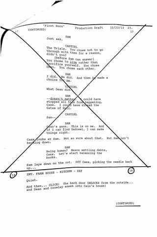 9.11 First Born   Call sheets day 5-8 