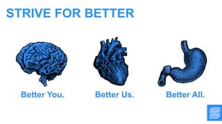 Better You. Better Us. Better All.
STRIVE FOR BETTER
 