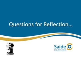 Questions for Reflection…
 