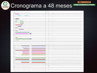 Cronograma a 48 meses
III CONGRESO
CÁMARA COLOMBIANA DE LA ENERGÍA
 