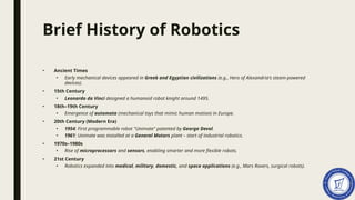 Comprehensive Introduction to Robotics: History, Anatomy, and Actuators ...