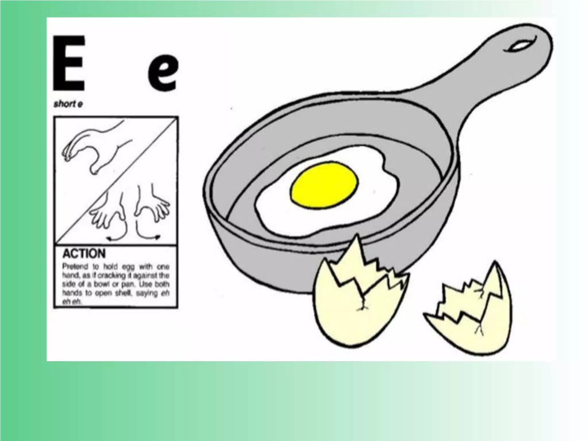 Flashcards and posters E e