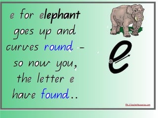 Flashcards and posters E e