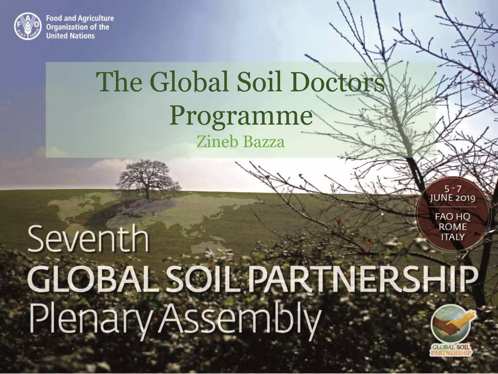 The Global Soil Doctors
Programme
Zineb Bazza