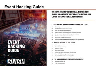 15
Event Hacking Guide
 
