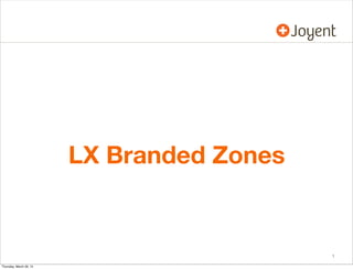 LX Branded Zones
1
Friday, March 27, 15
 