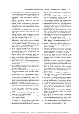 A Comparative Analysis Of The UK And US Health Care Systems | PDF