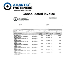 Consolidated invoice 