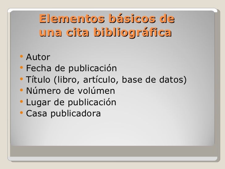 Fichas Bibliograficas Segun Apa