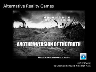 Alternative Reality Games The Year Zero 42 Entertainment and  Nine Inch Nails 