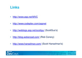 Asp.Net Mvc Dev Days09 V3 Pt