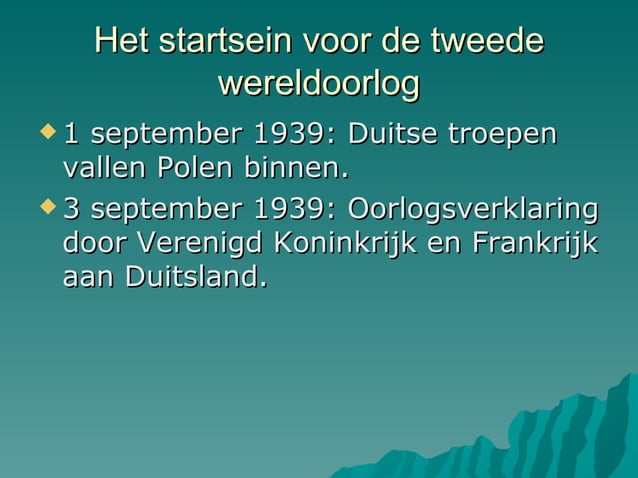 Powerpoint Tweede Wereldoorlog | PPT