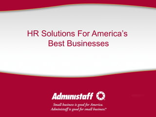 HR Solutions For America’s  Best Businesses 