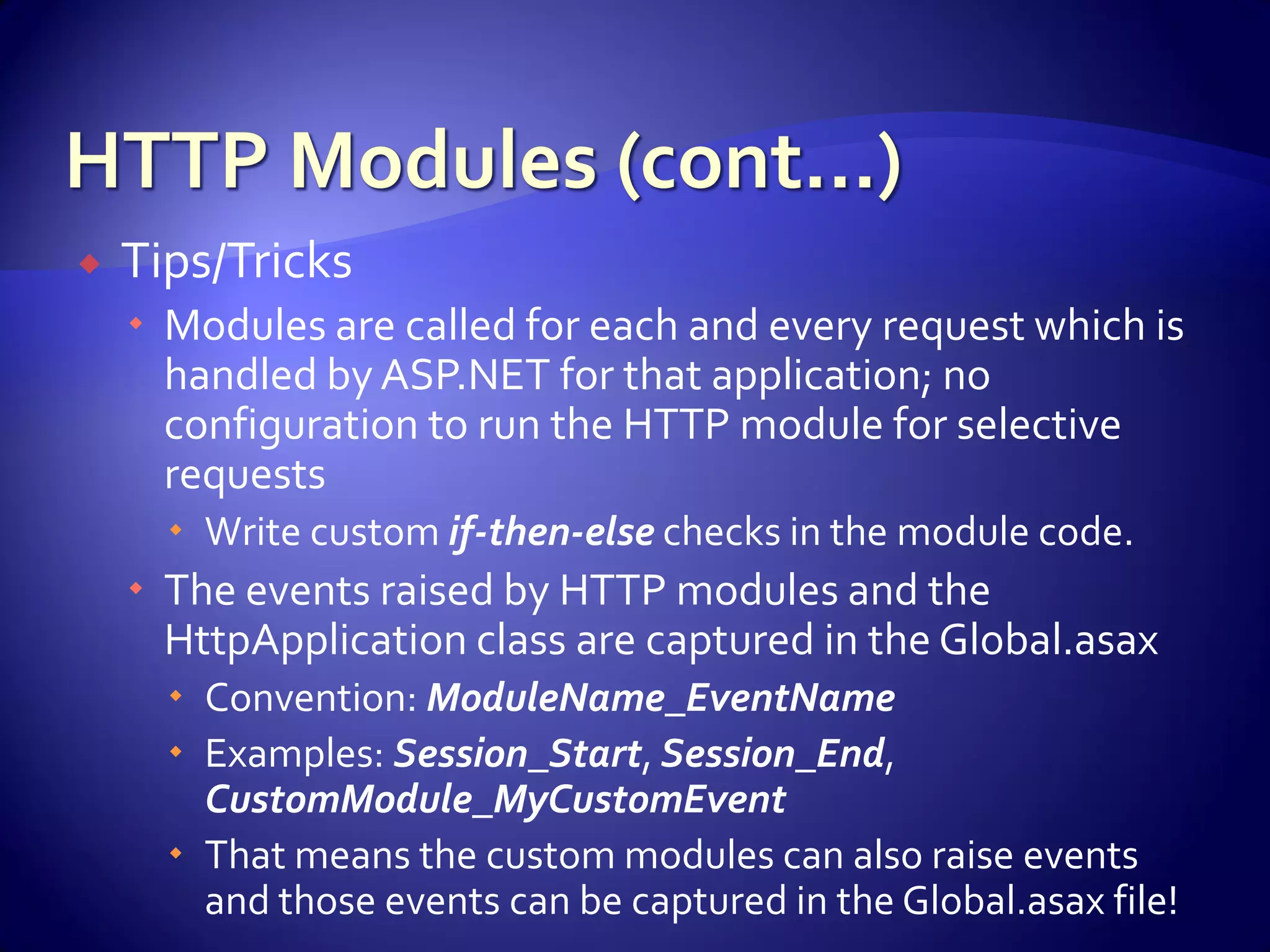Advanced Asp.Net Concepts And Constructs