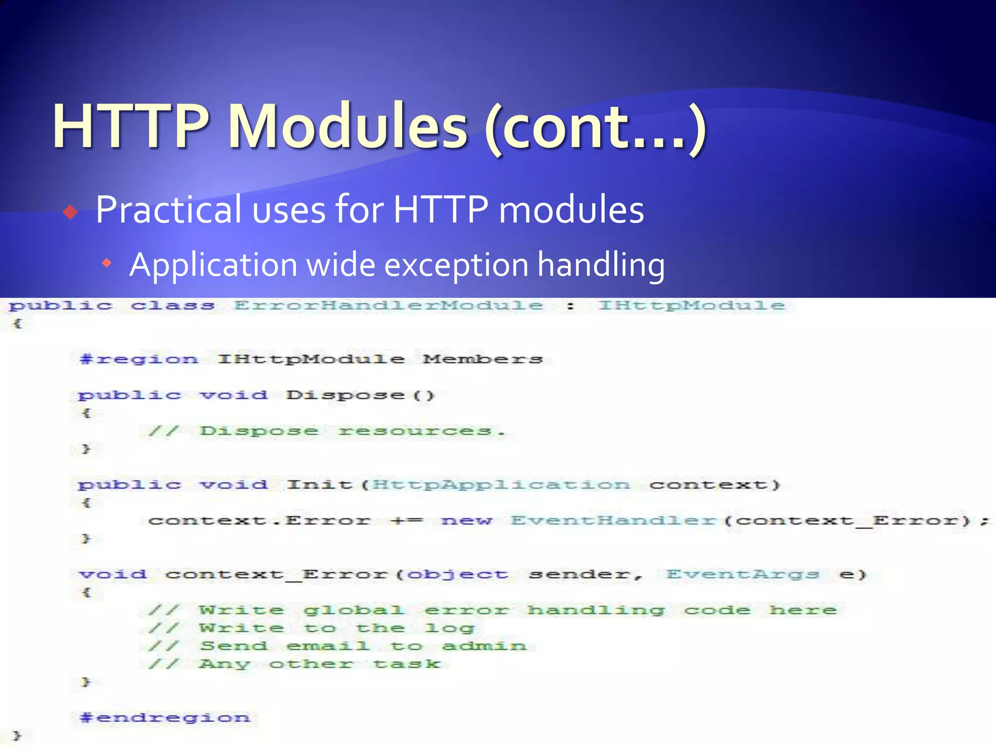 Advanced Asp.Net Concepts And Constructs