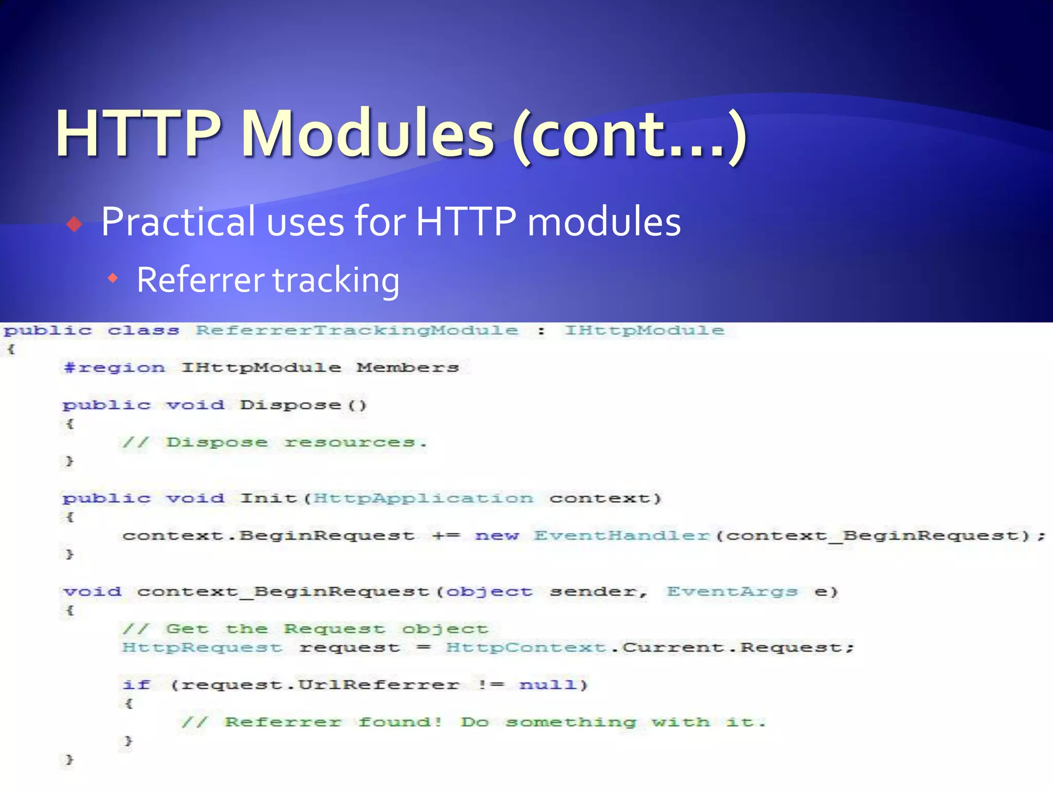 Advanced Asp.Net Concepts And Constructs