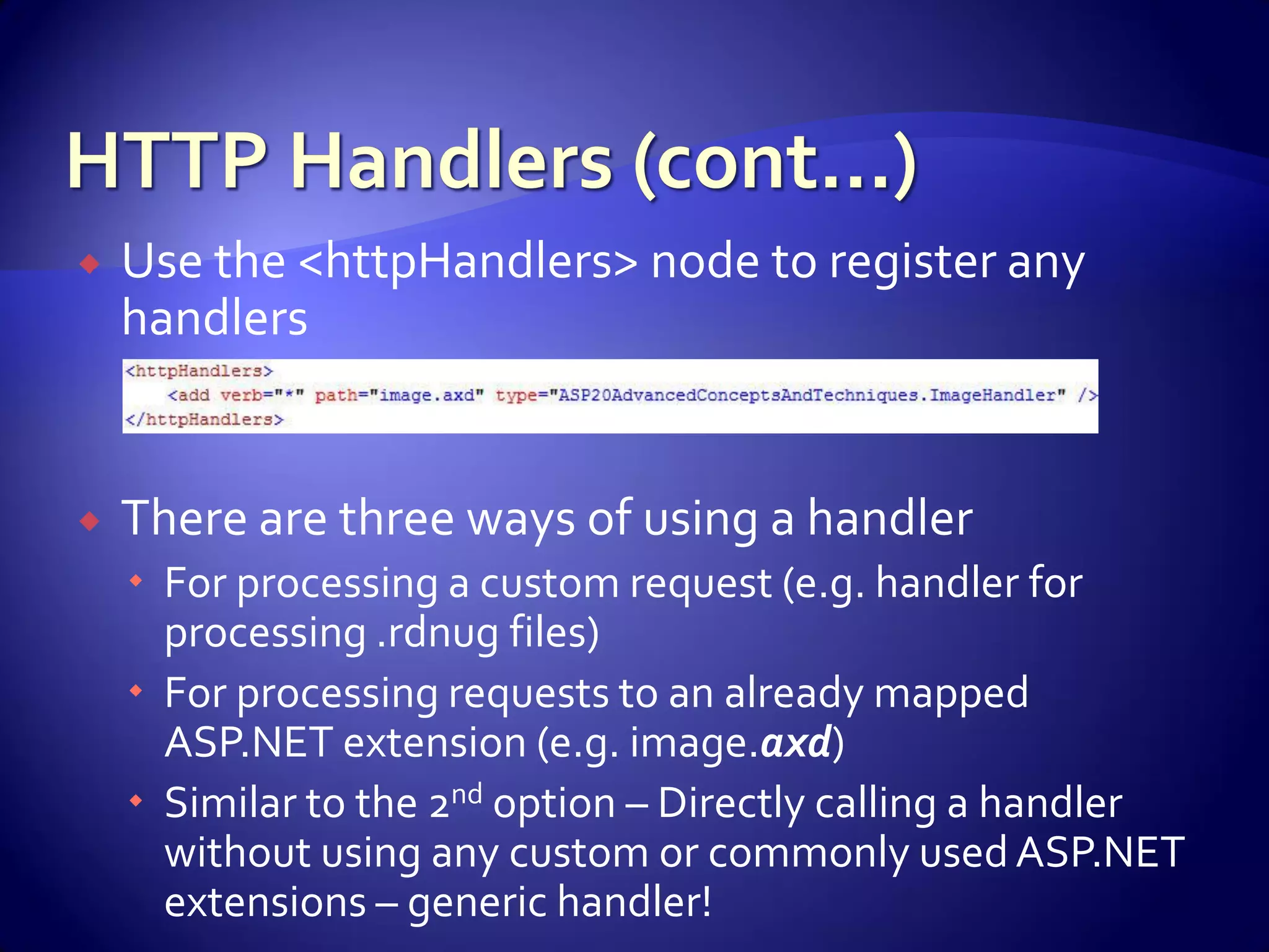 Advanced Asp.Net Concepts And Constructs