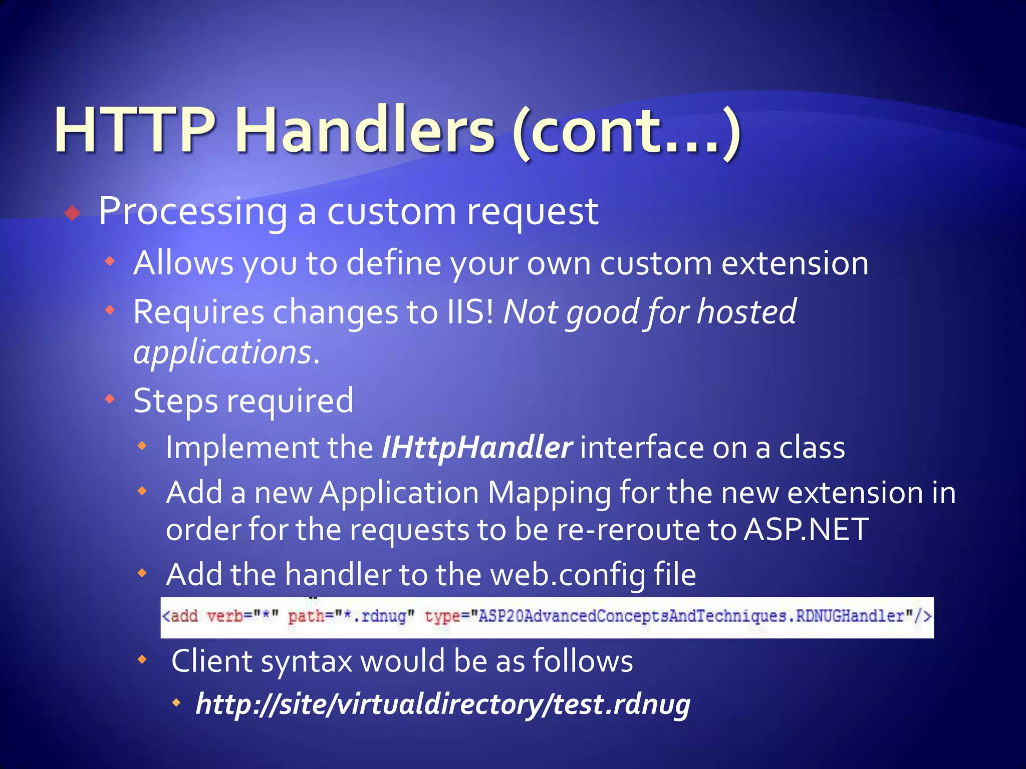 Advanced Asp.Net Concepts And Constructs