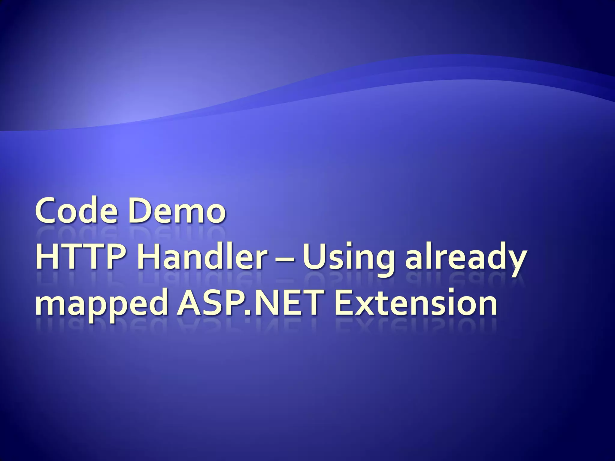 Advanced Asp.Net Concepts And Constructs