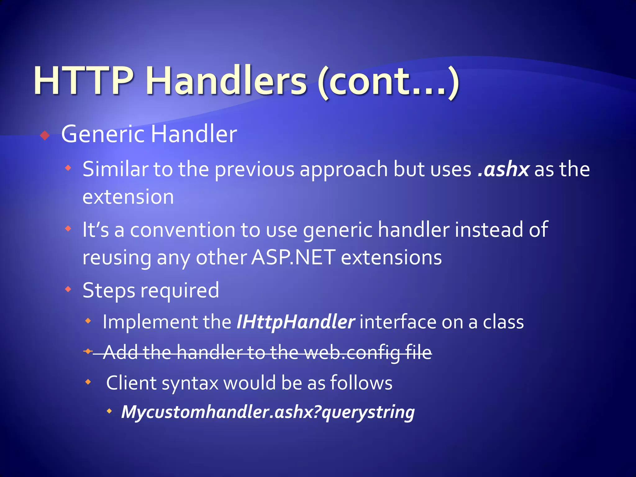 Advanced Asp.Net Concepts And Constructs